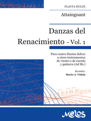 cover image of Danzas del Renacimiento Volume 1
